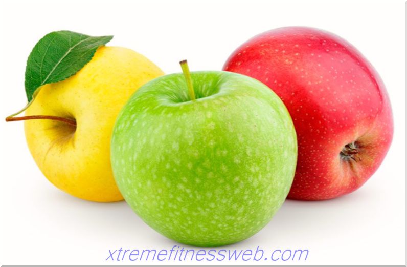hoeveel calorieën in een appel: groen, rood en goud in 100 gram